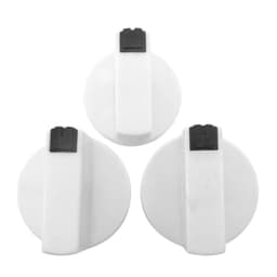 Plastic Gas Water Heater Control Knob 3pcs White