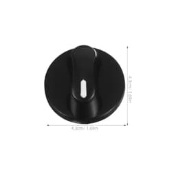 2pcs Gas Stove Control Knob Replacement, Plastic Black, Easy Install
