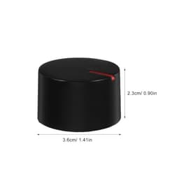 4pcs Metal Gas Stove Control Knobs for 8mm Switch Hole, Black