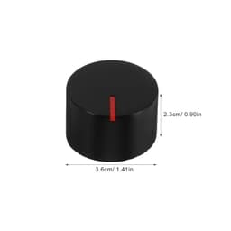 4pcs Gas Stove Control Knobs Metal Black 8mm Switch Hole