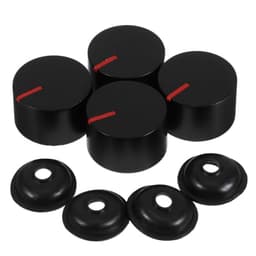 4pcs Gas Stove Control Knobs for 8mm Switch Hole Metal Black