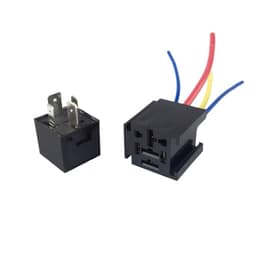 Relay 80A 4-pin 4-Wire JD1912 12V Cut Foot Long Wide Foot with Socket(12V with Socket)