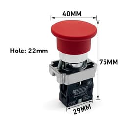 Mushroom Head Push Button Switch with Self Reducing Speed