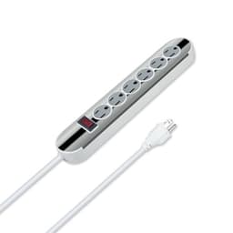 The OSKOS 6-Outlet Workshop Power Strip Features a Durable Metal housing with a Plated Surface Treat