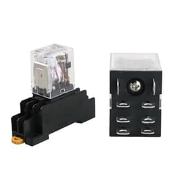 5PCS HH62 LY2NJ DPDT 8Pin Miniature Relay with Socket Base DC12V DC24V AC110V AC220V 10A JQX-13F Ser