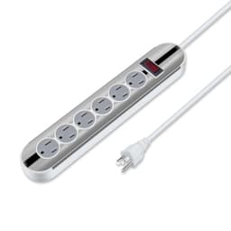The OSKOS 6-Outlet Workshop Power Strip Features a Durable Metal housing with a Plated Surface Treat