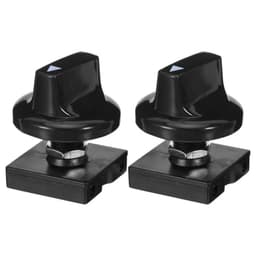 2pcs Position Rotary Fan Switch Replacement with Black Plastic Knob