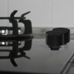 4pcs Gas Stove Control Knobs for 8mm Switch Hole Metal Black