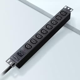 Power Strip, 8 Outlets IEC C13 Metal PDU Power Strip,Built-in C20 Outlet Extender Heavy Duty, 16A 25