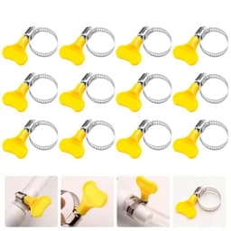 12pcs Plastic Tube Clamp with Screw Knob Adjustment for Flexible Hose