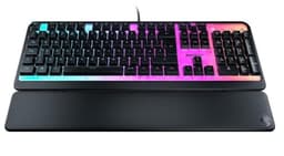 ROCCAT Magma Silent Membrane Switch PC Gaming Keyboard with 5 Zone/10 LED AIMO RGB Top Plate and Det