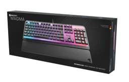 ROCCAT Magma Silent Membrane Switch PC Gaming Keyboard with 5 Zone/10 LED AIMO RGB Top Plate and Det