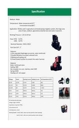 Irrigation Sprinkler Nylon with Flow Rate Adjustment knob 220/110/24/12V for Gardens Lawn Agricultur