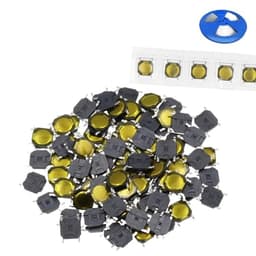 100Pcs DC12V 50mA Membrane Switch 4x4x 0.8MM 4X4X0.8mm Tactile Push Button Tact 4 Pin 4 * 4 * 0. Mic