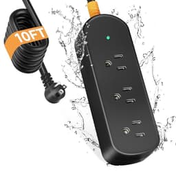 Outdoor Surge Protector Waterproof Power Strip Weatherproof 10 FT Extension Cord Power Strip, 3 AC O