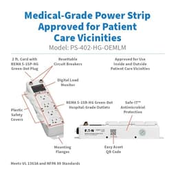 Tripp Lite Eaton Medical Hospital Power Strip for Patient Care Vicinity, UL 1363A Certified, 6 Outle