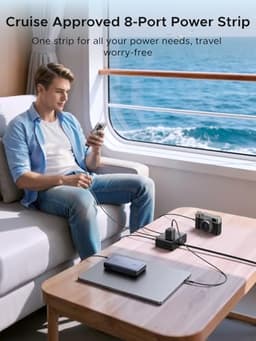 UGREEN 20W 8-Port Cruise Approved Power Strip with 5FT Extension Cord