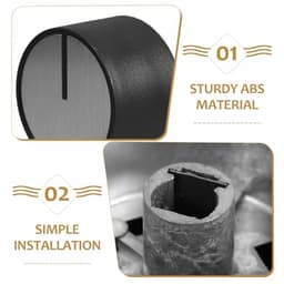 Black Gas Stove Control Knob Replacement ABS 2pcs 0 Degree Universal