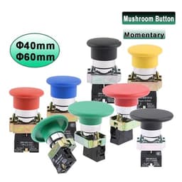 Mushroom Head Push Button Switch XB2-BR21 BR31 BR42 1NO 1NC Instant Reset