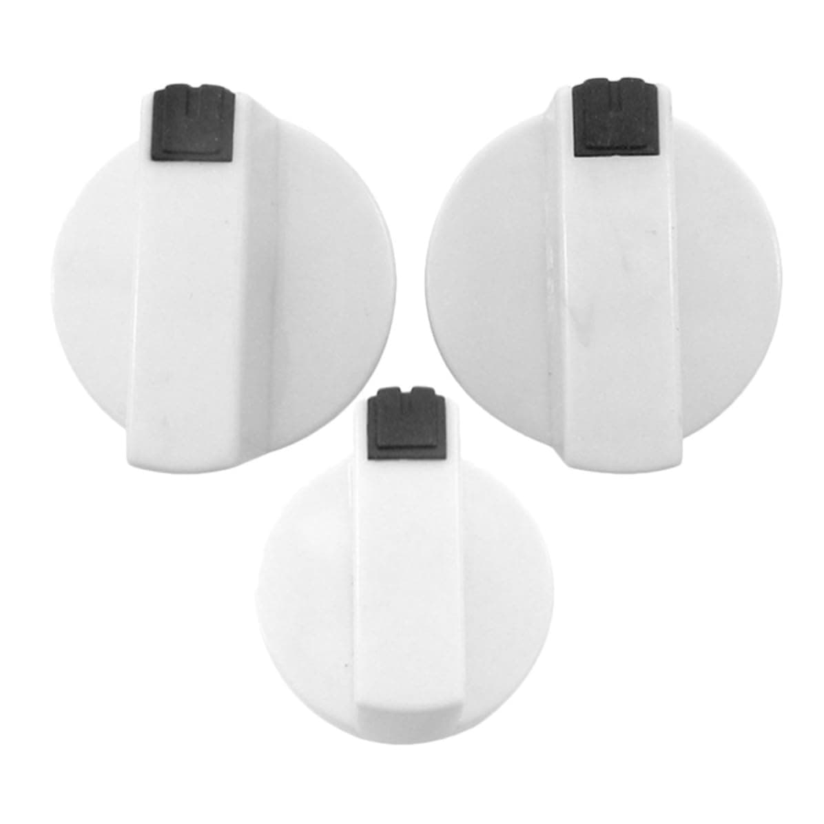3pcs White Plastic Gas Water Heater Control Knob for Mode Adjustment