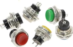 2pcs Push Button Switch Recovery 2 Pins 3A 250V 16m