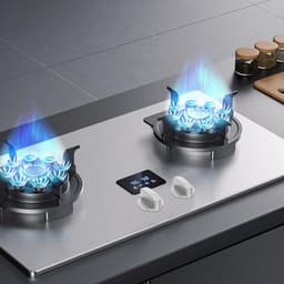 2pcs Alloy Stove Knobs Replacement for Gas Range Kitchen Control Set