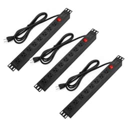 3PCS Power Strip Surge Protector Rack-Mount PDU, 8 Right Angle Outlets Wide-Spaced, Mountable Power 