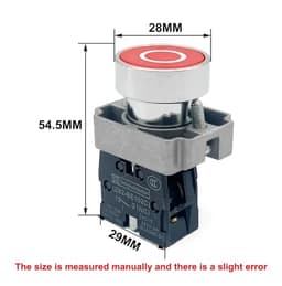 Normally Open Closed Flat Push Button Marking Switch Self-Reset