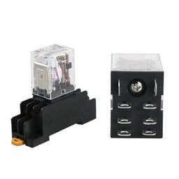 5PCS HH62 LY2NJ DPDT 8Pin Miniature Relay with Socket Base DC12V DC24V AC110V AC220V 10A JQX-13F Ser
