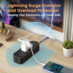 Outdoor Surge Protector Waterproof Power Strip Weatherproof 10 FT Extension Cord Power Strip, 3 AC O
