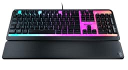ROCCAT Magma Silent Membrane Switch PC Gaming Keyboard with 5 Zone/10 LED AIMO RGB Top Plate and Det