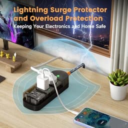 Outdoor Power Strip Weatherproof 10 FT Extension Cord Waterproof Surge Protector Power Strip, 3 AC O