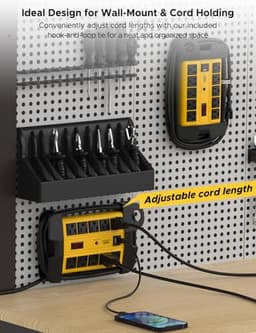 10-Outlet Heavy Duty Power Strip with USB (3.4A), 15FT, ETL Listed