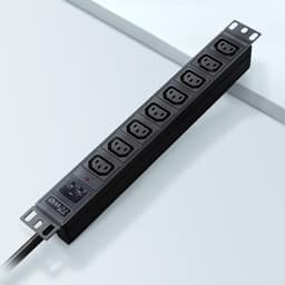 Power Strip, 8 Outlets IEC C13 Metal PDU Power Strip,Built-in C20 Outlet Extender Heavy Duty, 16A 25