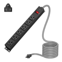 HEZI 20 Amp Power Strip with 1200J Surge Protector,12 Gauge Extension Cord