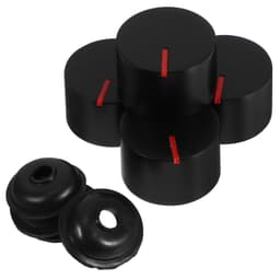 4pcs Metal Gas Stove Control Knobs for 8mm Switch Hole, Black