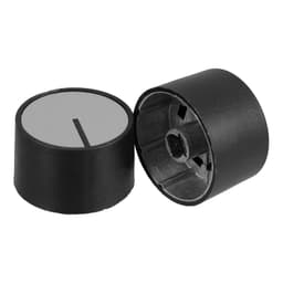 Black Gas Stove Control Knob Replacement ABS 2pcs 0 Degree Universal