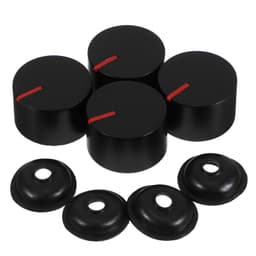 4pcs Gas Stove Control Knobs for 8mm Switch Hole Metal Black