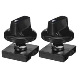 2pcs Position Rotary Fan Switch Replacement with Black Plastic Knob