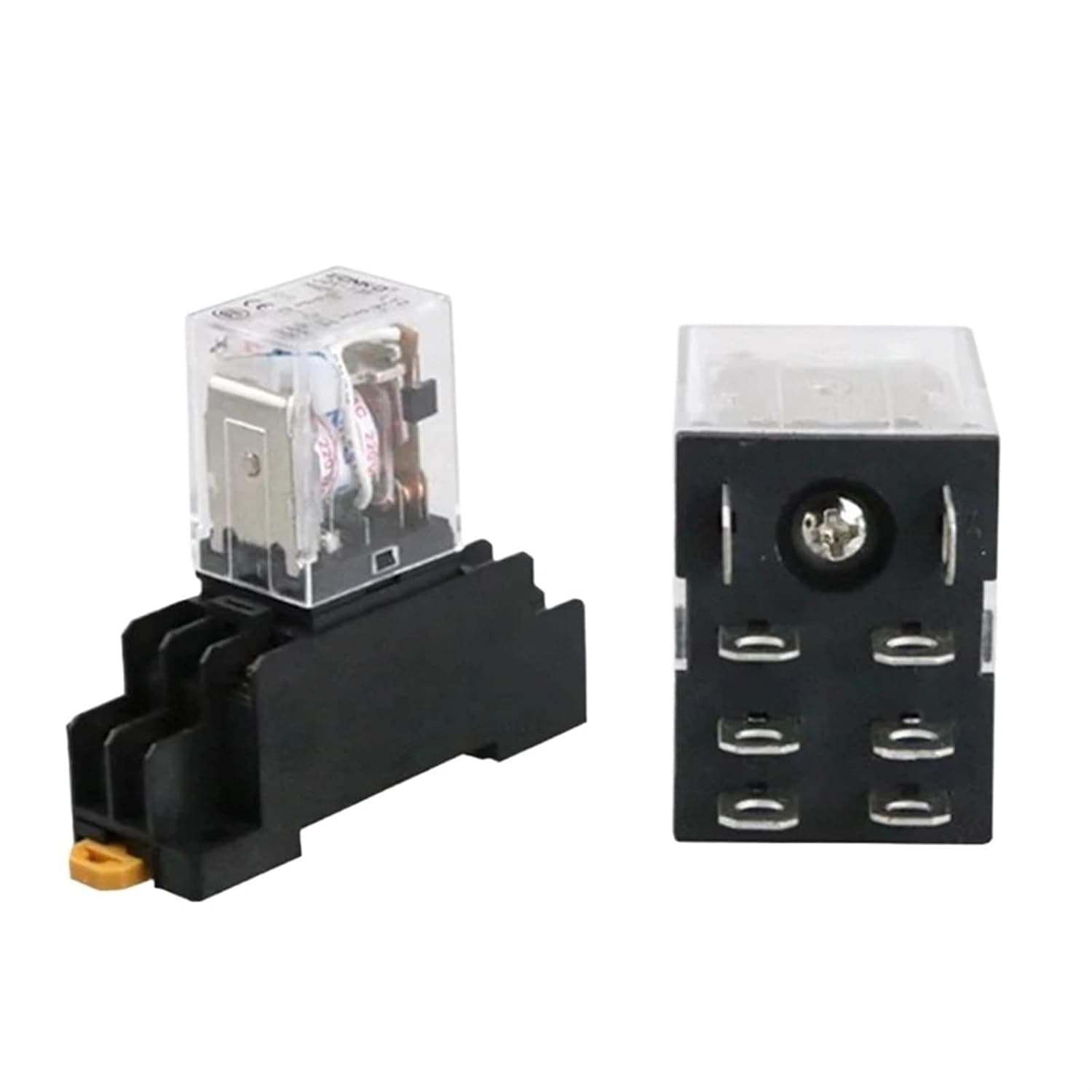 5PCS HH62 LY2NJ DPDT 8Pin Miniature Relay with Socket Base DC12V DC24V AC110V AC220V 10A JQX-13F Ser