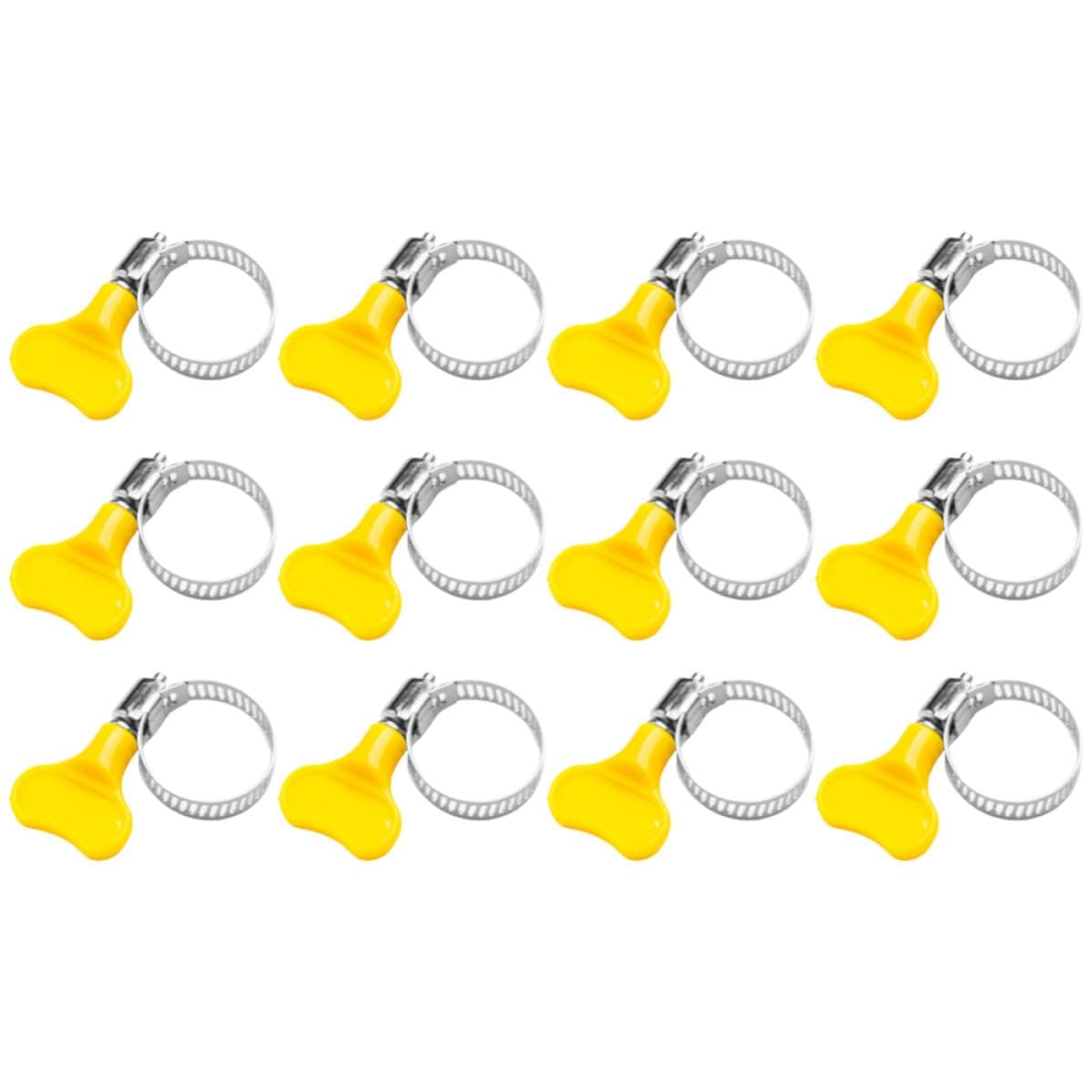 12pcs Plastic Tube Clamp with Screw Knob Adjustment for Flexible Hose