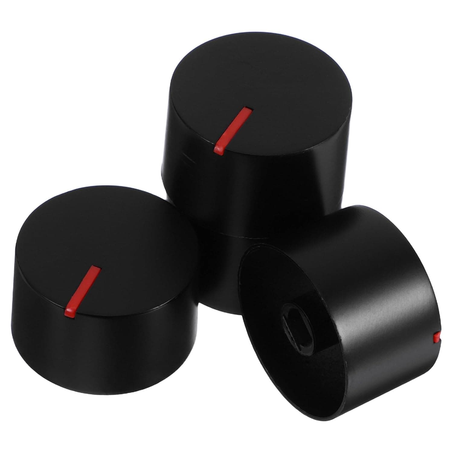 4pcs Gas Stove Control Knobs Metal Black 8mm Switch Hole