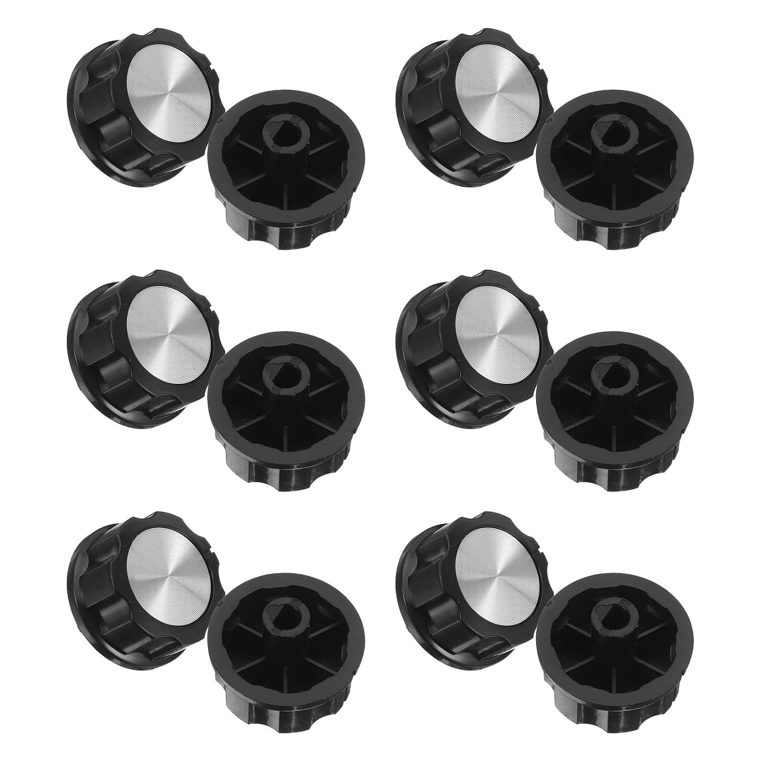 12pcs Black Plastic Stove Knobs Replacement for Oven and Kitchen Use