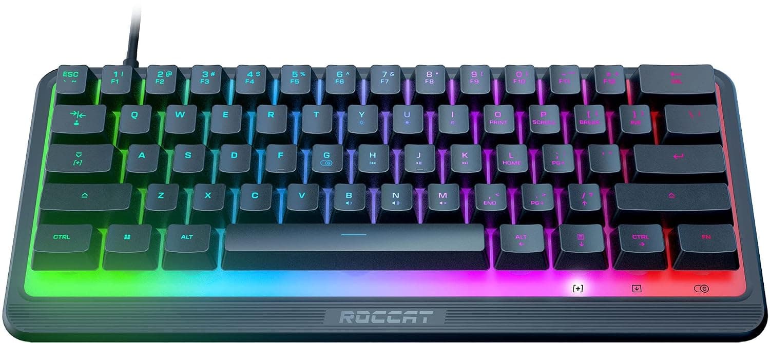ROCCAT Magma Mini - 60% RGB Gaming Keyboard with 5 Programmable Lighting Zones, Membrane Key switche
